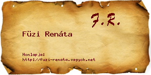 Füzi Renáta névjegykártya