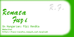 renata fuzi business card